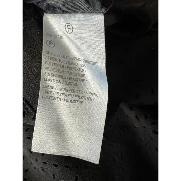 QVC DENNIS BASSO PERFORATED FAUX SUEDE JACKET NWOT BLACK SIZE L - Picture 6 of 7